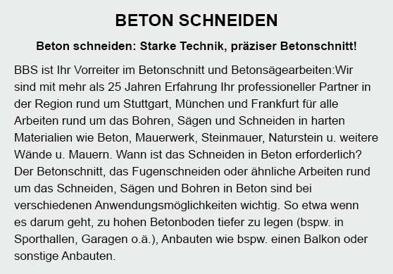 Beton schneiden 