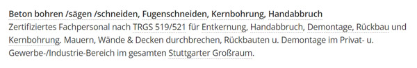 Entkernung Demontage